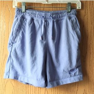 Purple Nike Jersey High Waisted Shorts